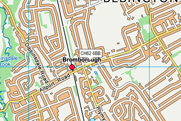 CH62 6BB map - OS VectorMap District (Ordnance Survey)