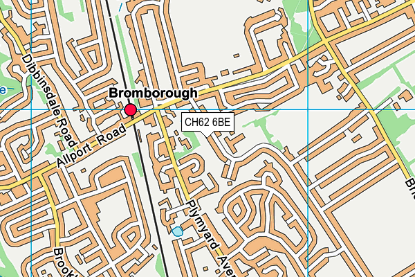 CH62 6BE map - OS VectorMap District (Ordnance Survey)