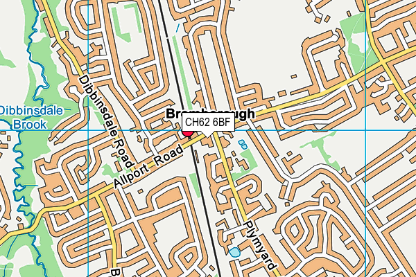 CH62 6BF map - OS VectorMap District (Ordnance Survey)