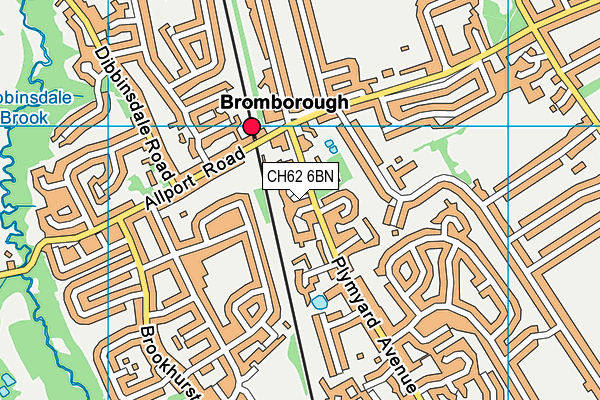 CH62 6BN map - OS VectorMap District (Ordnance Survey)