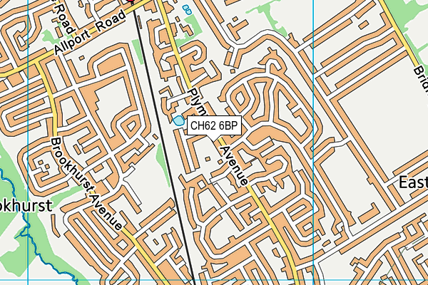 CH62 6BP map - OS VectorMap District (Ordnance Survey)