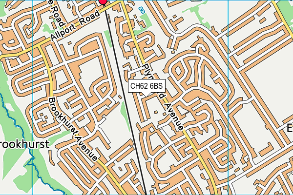 CH62 6BS map - OS VectorMap District (Ordnance Survey)