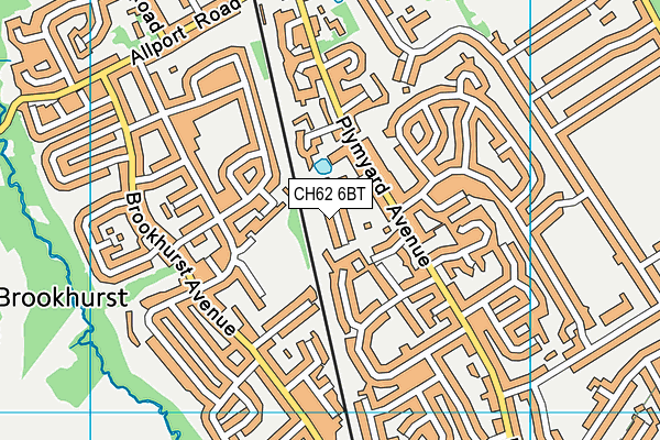 CH62 6BT map - OS VectorMap District (Ordnance Survey)