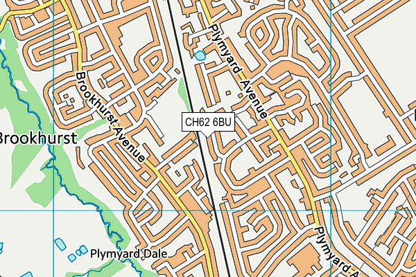 CH62 6BU map - OS VectorMap District (Ordnance Survey)