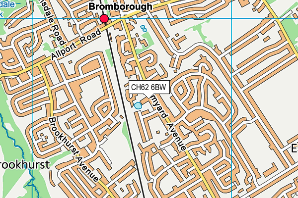 CH62 6BW map - OS VectorMap District (Ordnance Survey)