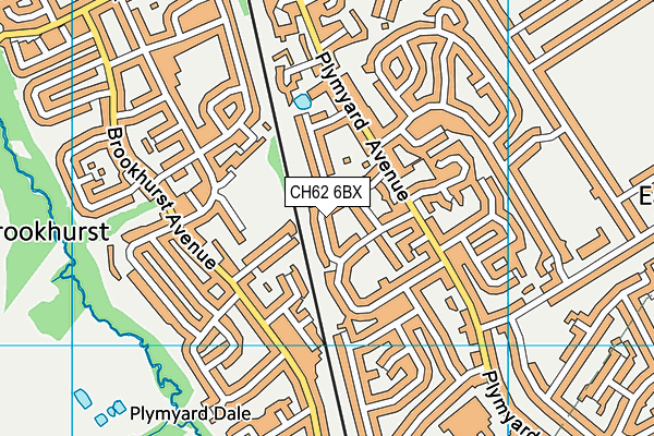 CH62 6BX map - OS VectorMap District (Ordnance Survey)