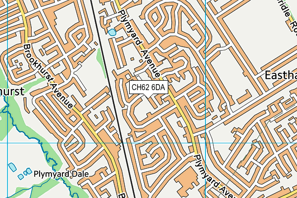 CH62 6DA map - OS VectorMap District (Ordnance Survey)