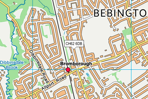 CH62 6DB map - OS VectorMap District (Ordnance Survey)