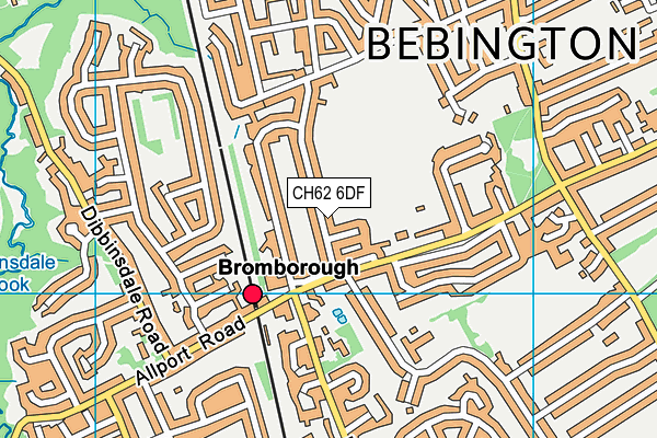 CH62 6DF map - OS VectorMap District (Ordnance Survey)