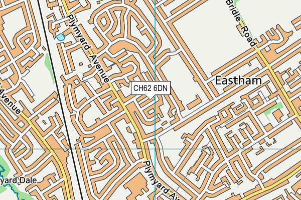 CH62 6DN map - OS VectorMap District (Ordnance Survey)