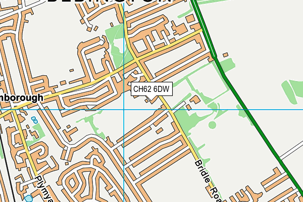 CH62 6DW map - OS VectorMap District (Ordnance Survey)