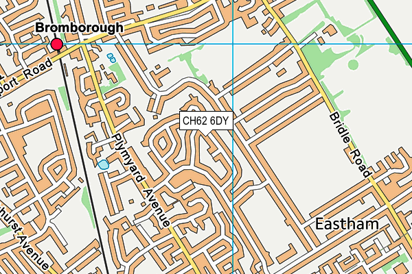 CH62 6DY map - OS VectorMap District (Ordnance Survey)