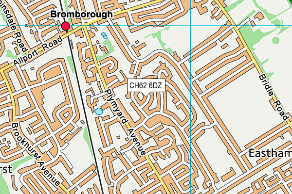 CH62 6DZ map - OS VectorMap District (Ordnance Survey)