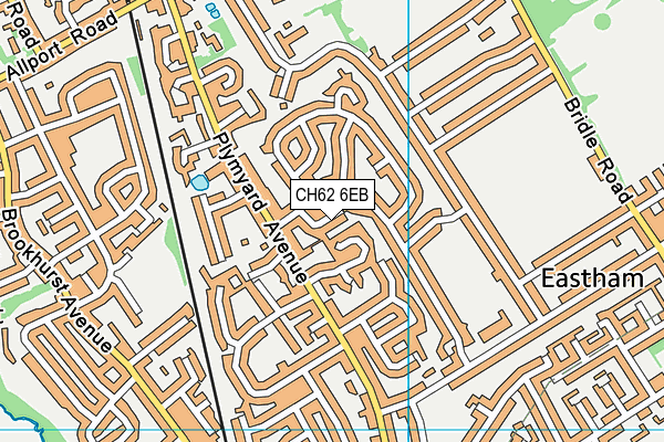 CH62 6EB map - OS VectorMap District (Ordnance Survey)