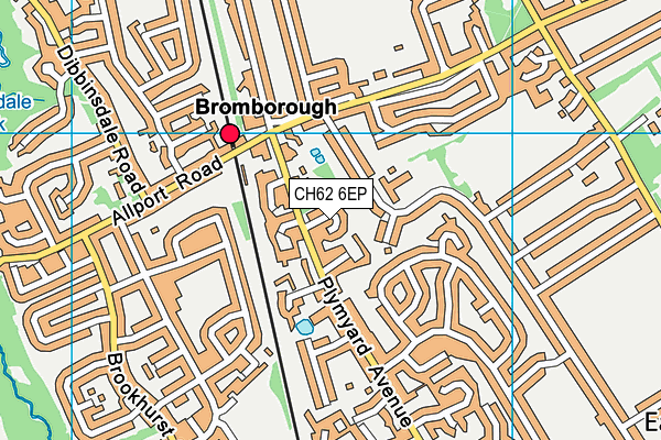 CH62 6EP map - OS VectorMap District (Ordnance Survey)