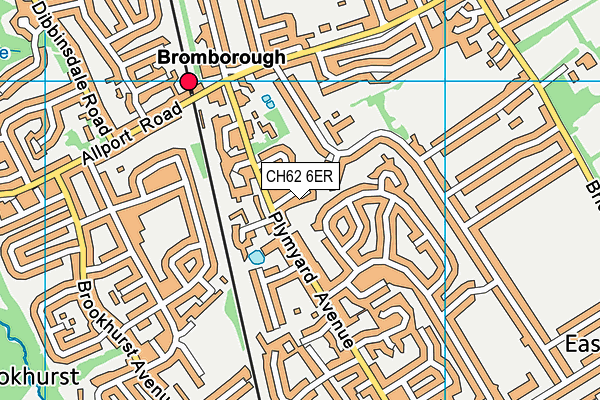 CH62 6ER map - OS VectorMap District (Ordnance Survey)