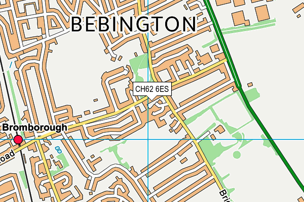 CH62 6ES map - OS VectorMap District (Ordnance Survey)