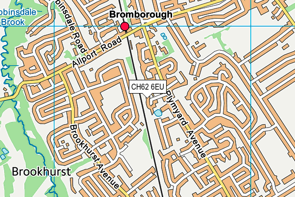 CH62 6EU map - OS VectorMap District (Ordnance Survey)