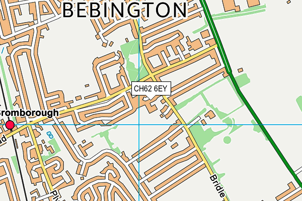 CH62 6EY map - OS VectorMap District (Ordnance Survey)