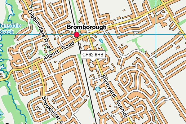 CH62 6HB map - OS VectorMap District (Ordnance Survey)