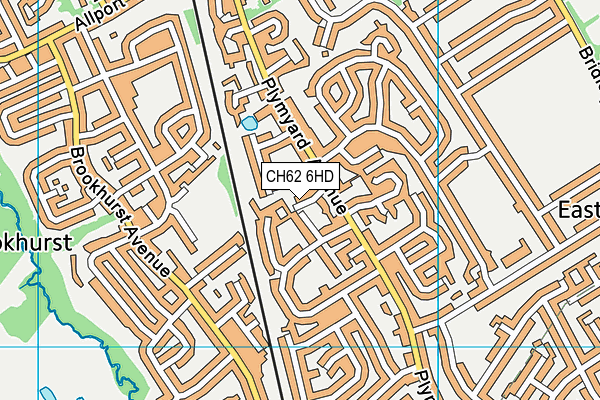 CH62 6HD map - OS VectorMap District (Ordnance Survey)