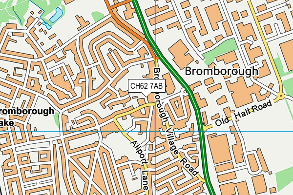 CH62 7AB map - OS VectorMap District (Ordnance Survey)