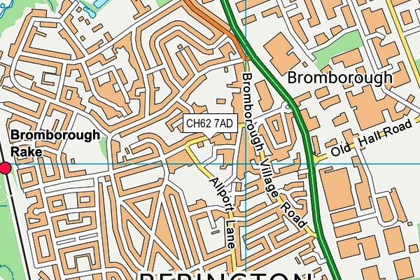 CH62 7AD map - OS VectorMap District (Ordnance Survey)