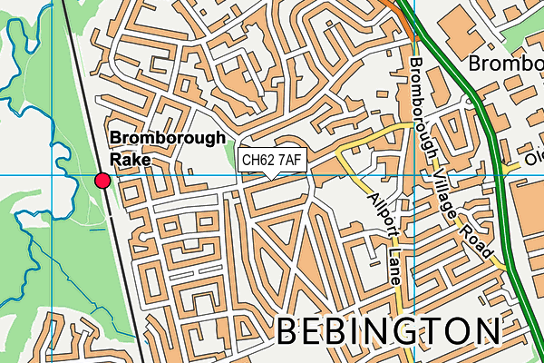 CH62 7AF map - OS VectorMap District (Ordnance Survey)