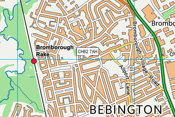 CH62 7AH map - OS VectorMap District (Ordnance Survey)