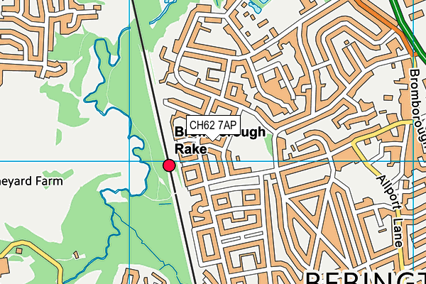 CH62 7AP map - OS VectorMap District (Ordnance Survey)