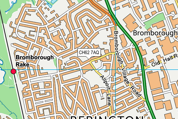 CH62 7AQ map - OS VectorMap District (Ordnance Survey)