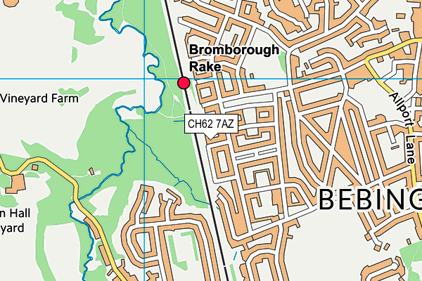 CH62 7AZ map - OS VectorMap District (Ordnance Survey)