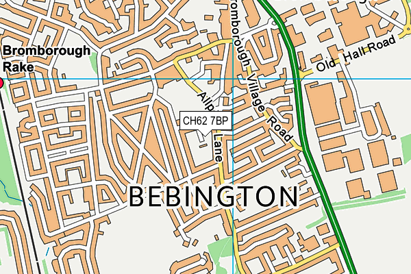 CH62 7BP map - OS VectorMap District (Ordnance Survey)