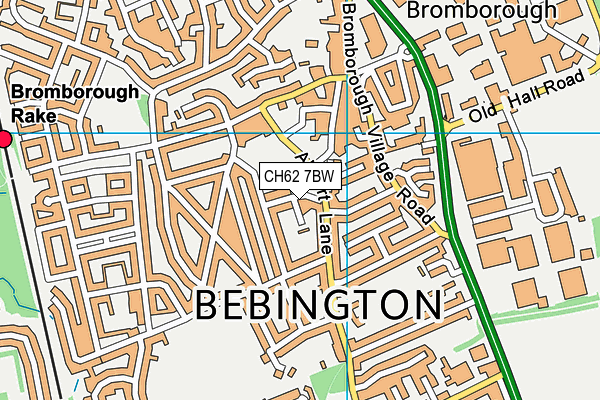 CH62 7BW map - OS VectorMap District (Ordnance Survey)