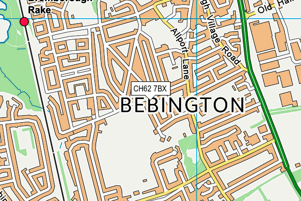 CH62 7BX map - OS VectorMap District (Ordnance Survey)