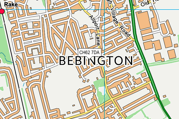 CH62 7DA map - OS VectorMap District (Ordnance Survey)