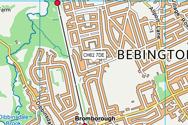 CH62 7DE map - OS VectorMap District (Ordnance Survey)