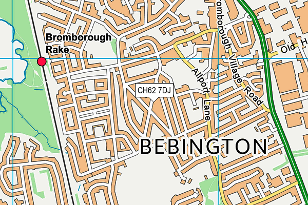 CH62 7DJ map - OS VectorMap District (Ordnance Survey)