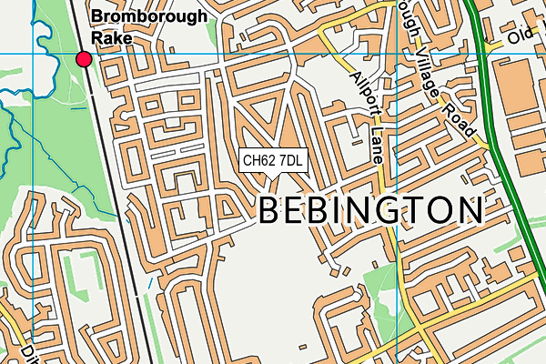 CH62 7DL map - OS VectorMap District (Ordnance Survey)