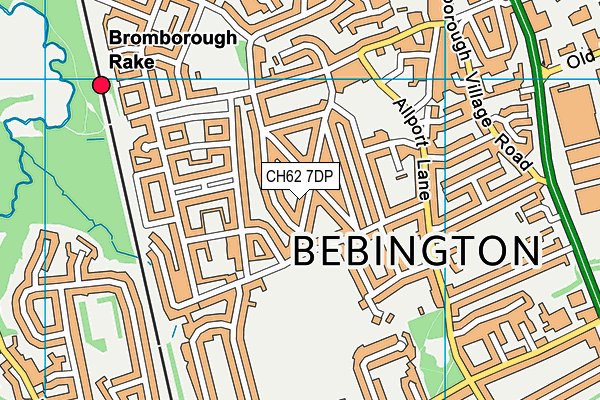 CH62 7DP map - OS VectorMap District (Ordnance Survey)