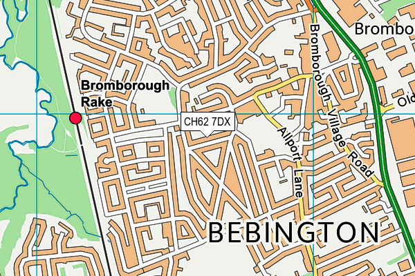 CH62 7DX map - OS VectorMap District (Ordnance Survey)