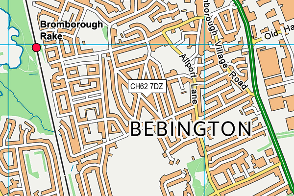 CH62 7DZ map - OS VectorMap District (Ordnance Survey)