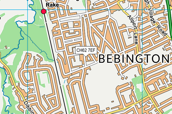 CH62 7EF map - OS VectorMap District (Ordnance Survey)