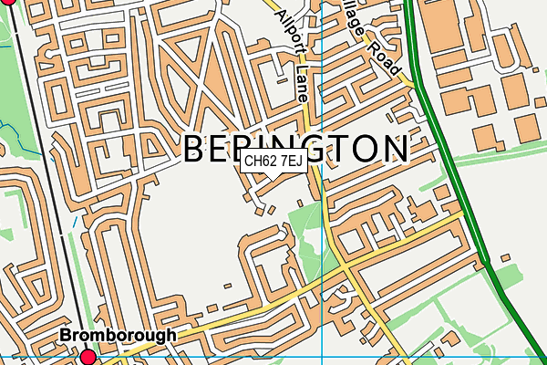 CH62 7EJ map - OS VectorMap District (Ordnance Survey)