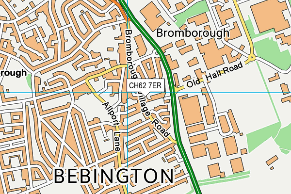 CH62 7ER map - OS VectorMap District (Ordnance Survey)