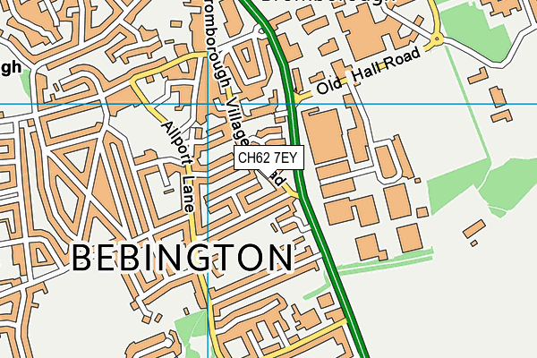 CH62 7EY map - OS VectorMap District (Ordnance Survey)