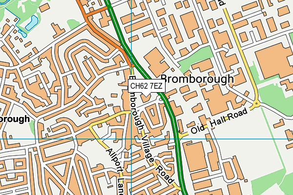 CH62 7EZ map - OS VectorMap District (Ordnance Survey)