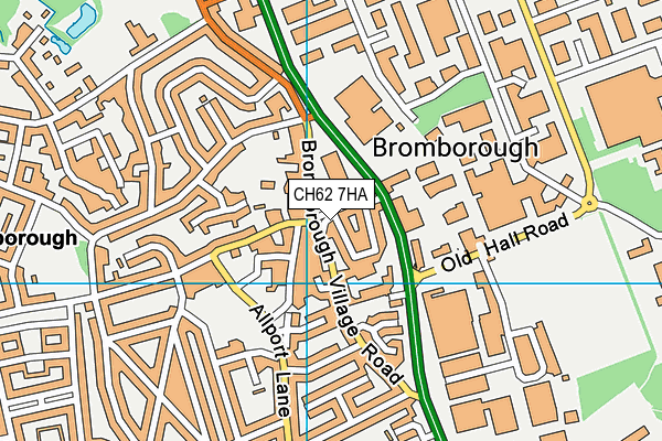 CH62 7HA map - OS VectorMap District (Ordnance Survey)