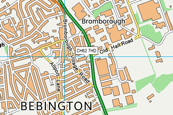 CH62 7HD map - OS VectorMap District (Ordnance Survey)