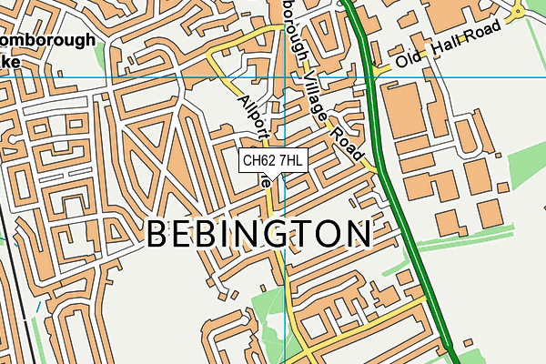 CH62 7HL map - OS VectorMap District (Ordnance Survey)